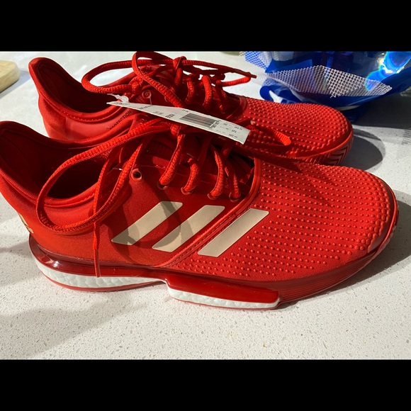 red adidas womens tennis shoes